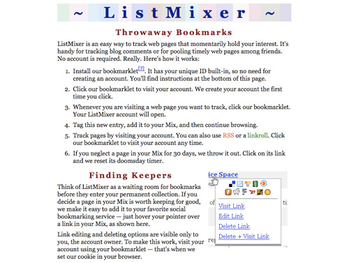 Listmixer site