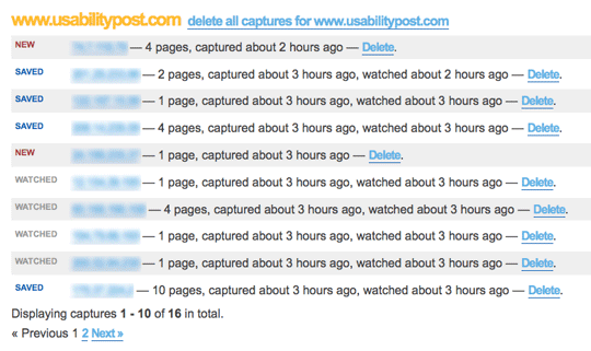 Userfly capture list