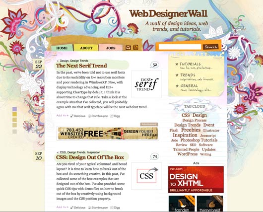 Web designer wall